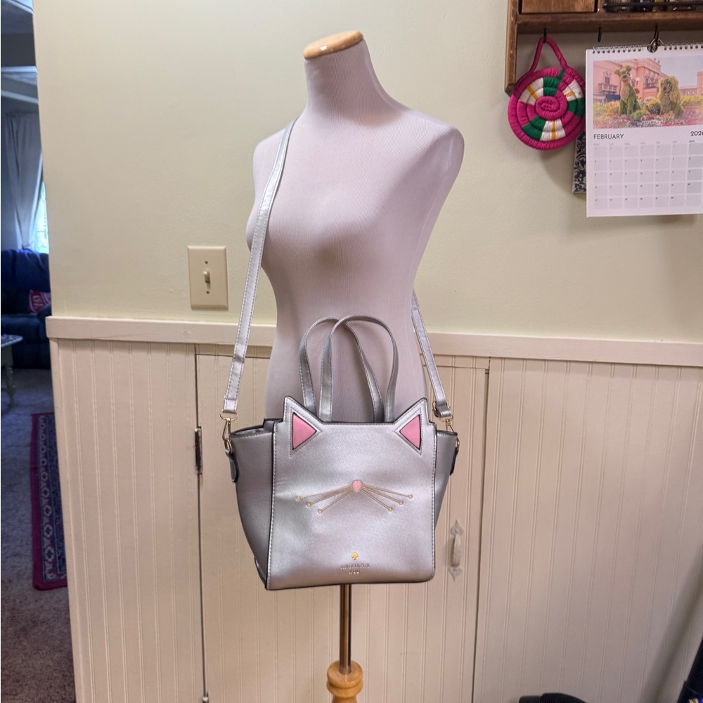 Stylish Gray Cat Ear Crossbody Bag